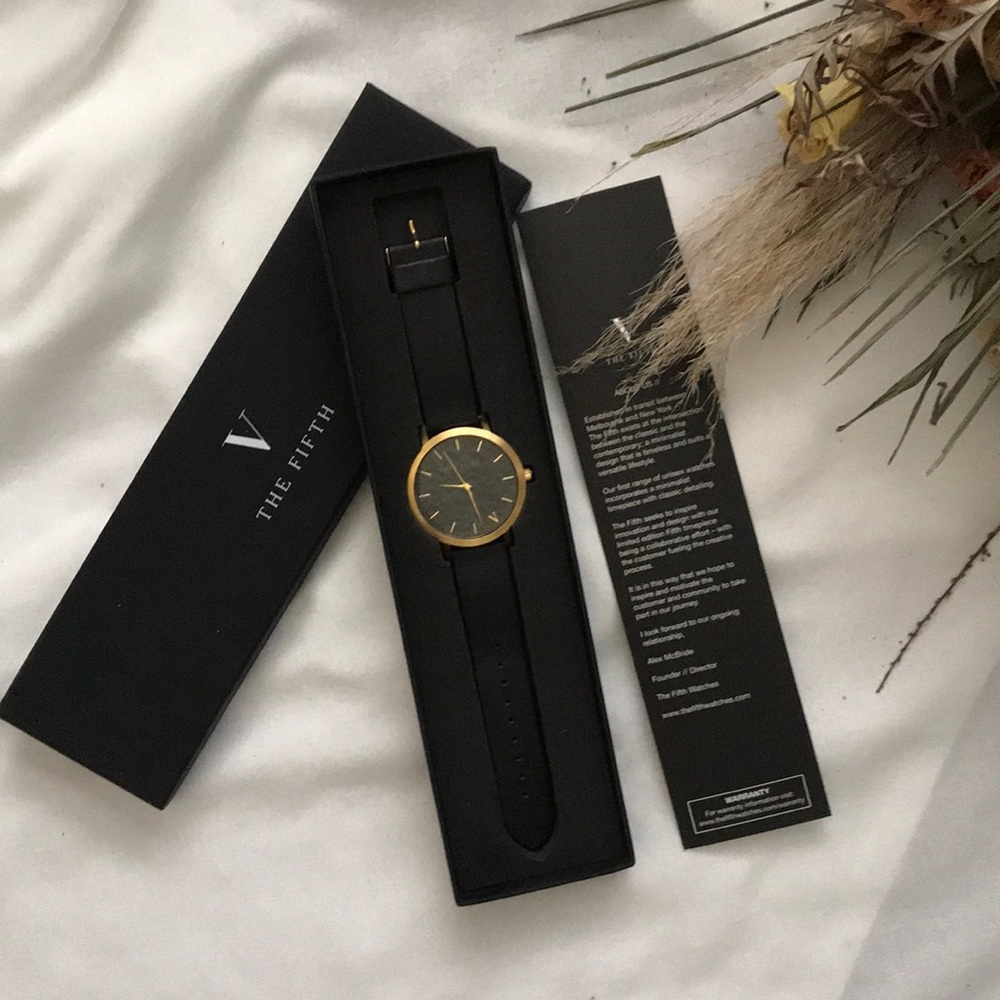 The Fifth Black and Gold Women’s Watch